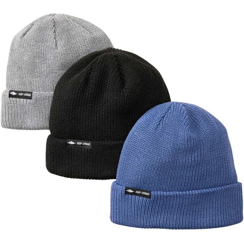 2025 Rip Curl Mens Classic Surf Reg Beanie 3 Pack 1IJMHE - Black Multi